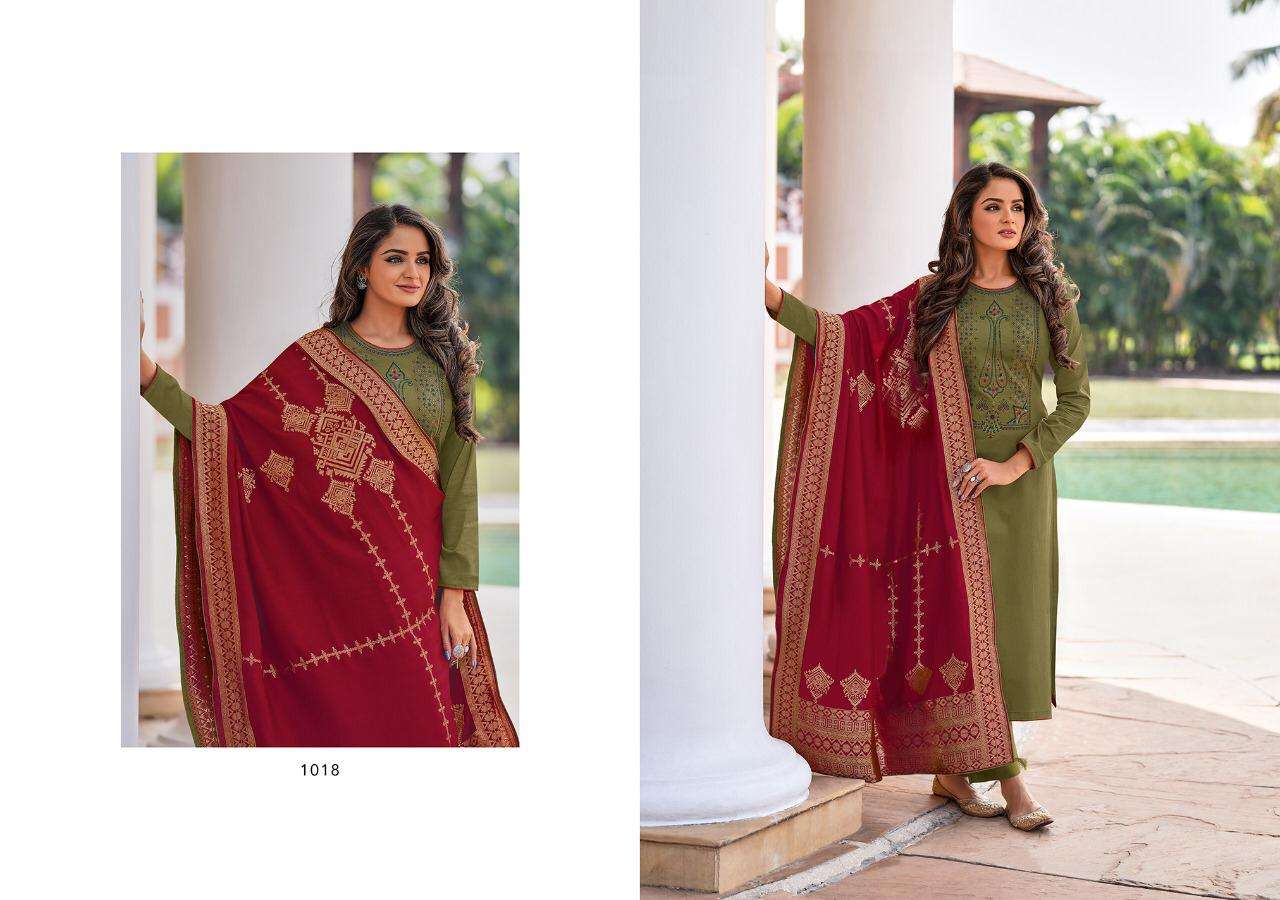 RANGEEN VOL-2 BY KASMEERA 1017 TO 1024 SERIES BEAUTIFUL SUITS STYLISH FANCY COLORFUL PARTY WEAR & ETHNIC WEAR CHINNON/PARAMPARA SILK WITH WORK DRESSES AT WHOLESALE PRICE