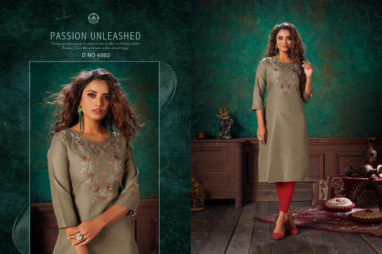 VIVA VOL-6 BY NITISHA NX 6001 TO 6010 SERIES DESIGNER BEAUTIFUL COLORFUL STYLISH FANCY CASUAL WEAR & ETHNIC WEAR & READY TO WEAR HEAVY SOFT COTTON SLUB EMBROIDERED KURTIS AT WHOLESALE PRICE