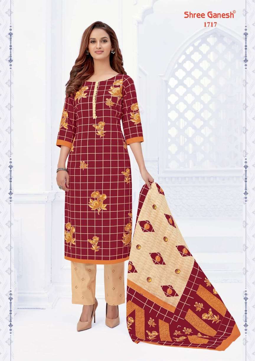 SAMAIYRA VOL-7 BY SHREE GANESH 1701 TO 1727 SERIES DESIGNER BEAUTIFUL COLORFUL STYLISH FANCY CASUAL WEAR & ETHNIC WEAR & READY TO WEAR PURE COTTON PRINT DRESSES AT WHOLESALE PRICE