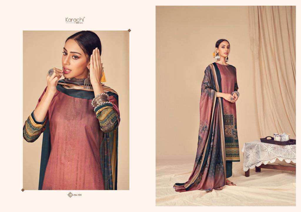 ZARA 101 SERIES BY KARACHI PRINTS 101 TO 108 SERIES DESIGNER BEAUTIFUL COLORFUL STYLISH FANCY CASUAL WEAR & ETHNIC WEAR & READY TO WEAR PURE JAM SILK DIGITAL PRINT DRESSES AT WHOLESALE PRICE