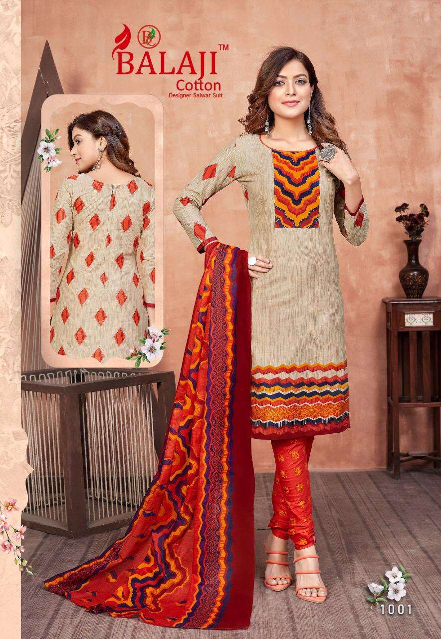 HUNGAMA VOL-10 BY BALAJI COTTON 1001 TO 1016 SERIES DESIGNER BEAUTIFUL COLORFUL STYLISH FANCY CASUAL WEAR & ETHNIC WEAR & READY TO WEAR PURE COTTON PRINT DRESSES AT WHOLESALE PRICE