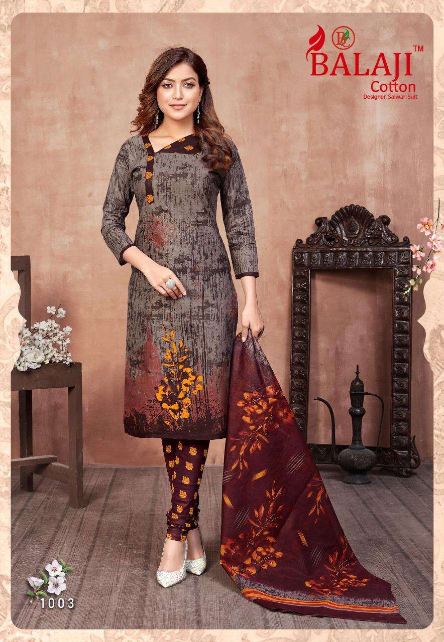 HUNGAMA VOL-10 BY BALAJI COTTON 1001 TO 1016 SERIES DESIGNER BEAUTIFUL COLORFUL STYLISH FANCY CASUAL WEAR & ETHNIC WEAR & READY TO WEAR PURE COTTON PRINT DRESSES AT WHOLESALE PRICE