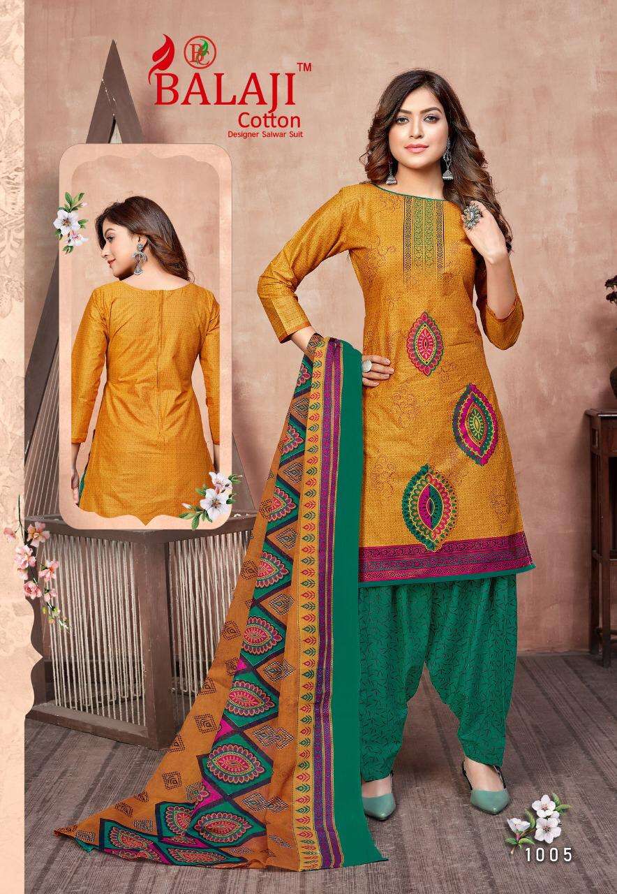 HUNGAMA VOL-10 BY BALAJI COTTON 1001 TO 1016 SERIES DESIGNER BEAUTIFUL COLORFUL STYLISH FANCY CASUAL WEAR & ETHNIC WEAR & READY TO WEAR PURE COTTON PRINT DRESSES AT WHOLESALE PRICE