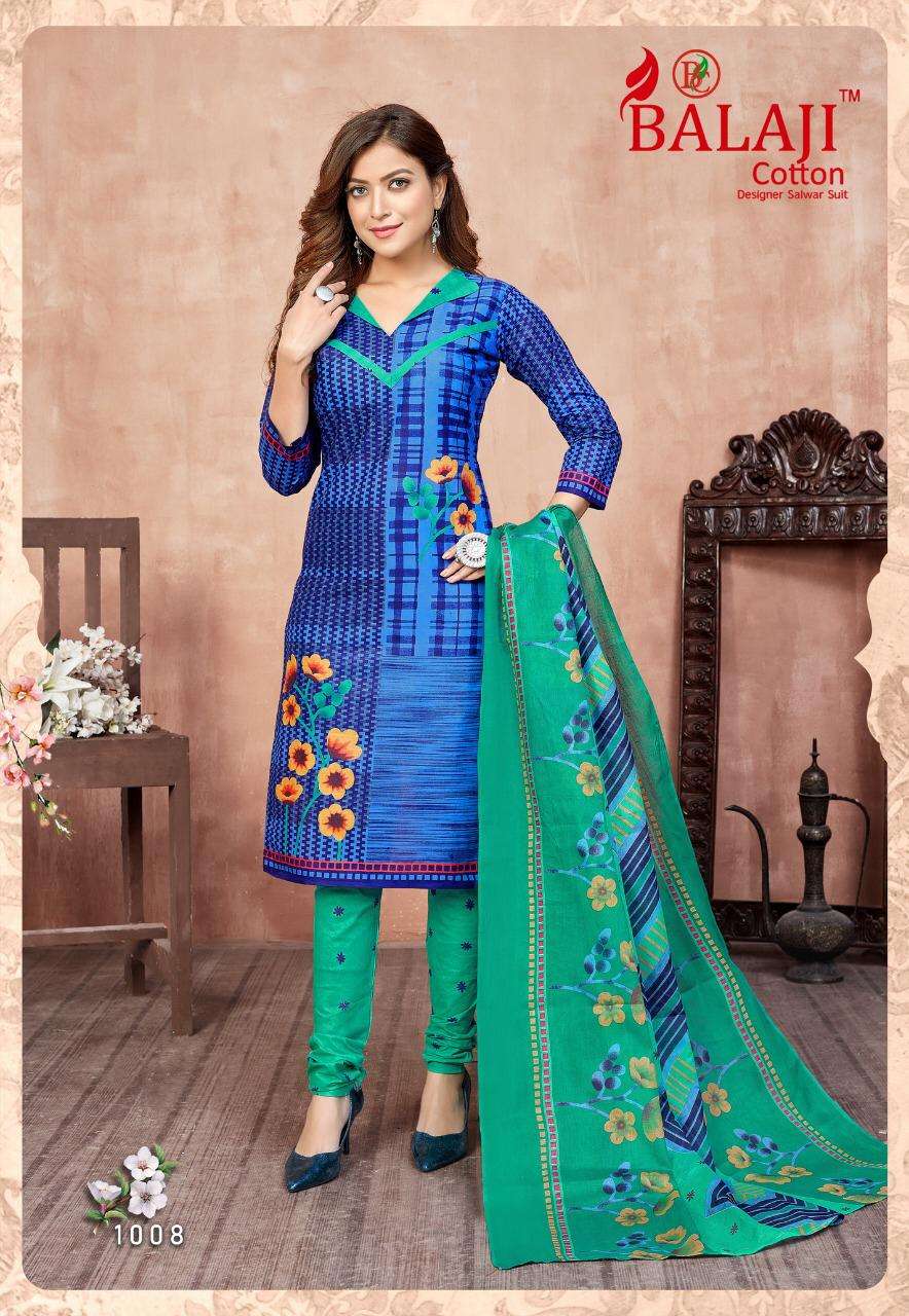 HUNGAMA VOL-10 BY BALAJI COTTON 1001 TO 1016 SERIES DESIGNER BEAUTIFUL COLORFUL STYLISH FANCY CASUAL WEAR & ETHNIC WEAR & READY TO WEAR PURE COTTON PRINT DRESSES AT WHOLESALE PRICE