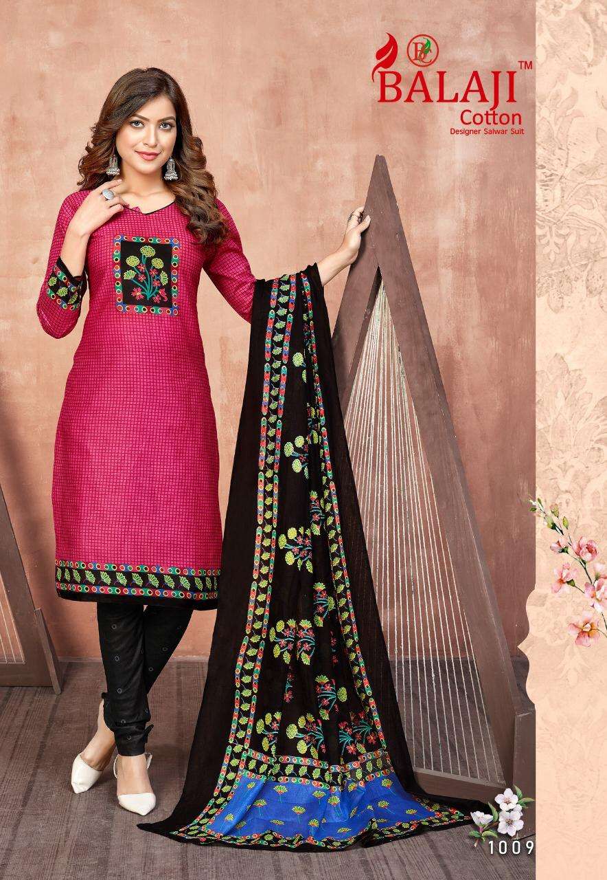 HUNGAMA VOL-10 BY BALAJI COTTON 1001 TO 1016 SERIES DESIGNER BEAUTIFUL COLORFUL STYLISH FANCY CASUAL WEAR & ETHNIC WEAR & READY TO WEAR PURE COTTON PRINT DRESSES AT WHOLESALE PRICE