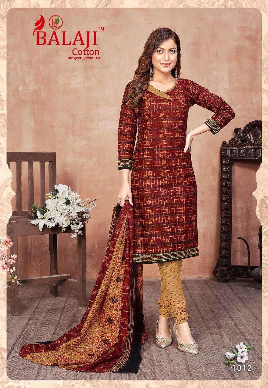 HUNGAMA VOL-10 BY BALAJI COTTON 1001 TO 1016 SERIES DESIGNER BEAUTIFUL COLORFUL STYLISH FANCY CASUAL WEAR & ETHNIC WEAR & READY TO WEAR PURE COTTON PRINT DRESSES AT WHOLESALE PRICE