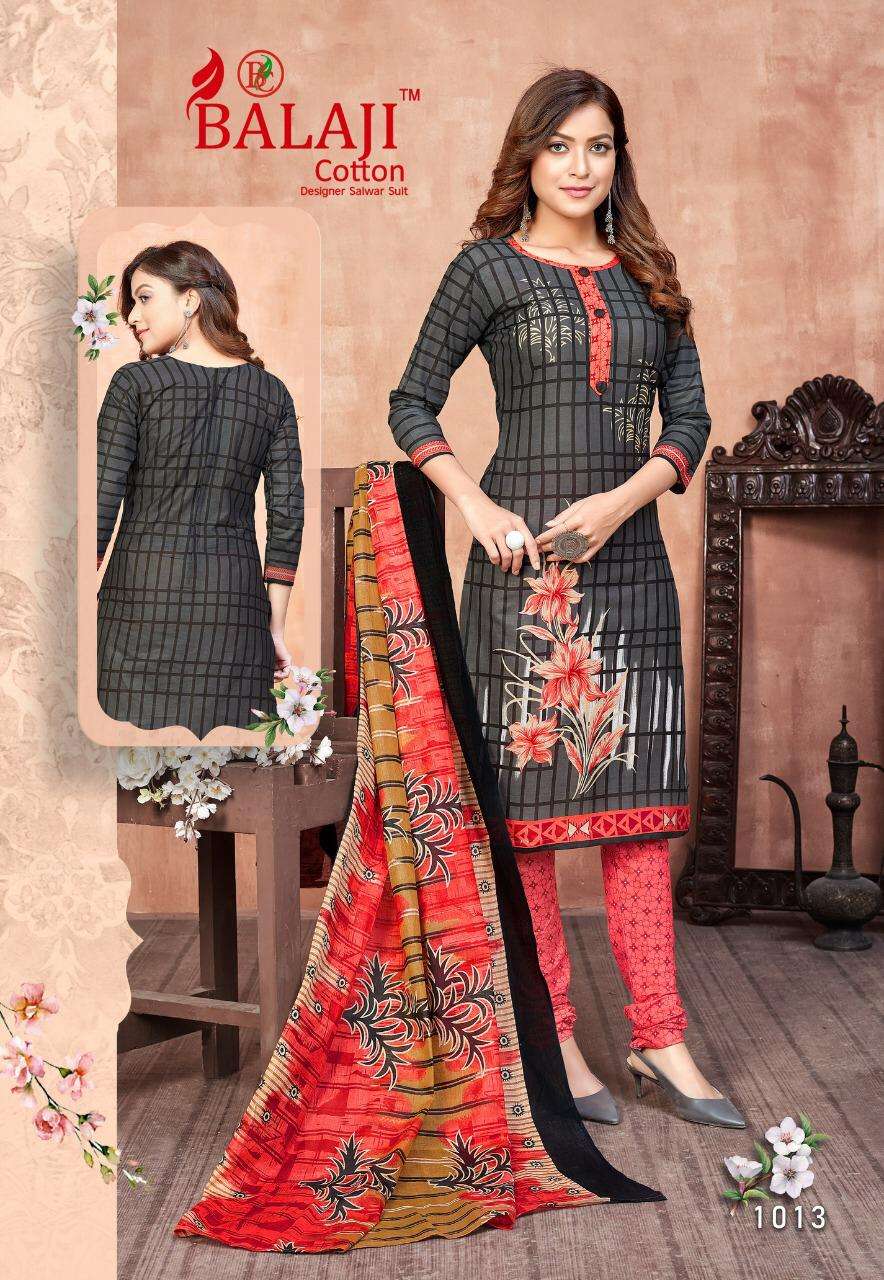 HUNGAMA VOL-10 BY BALAJI COTTON 1001 TO 1016 SERIES DESIGNER BEAUTIFUL COLORFUL STYLISH FANCY CASUAL WEAR & ETHNIC WEAR & READY TO WEAR PURE COTTON PRINT DRESSES AT WHOLESALE PRICE