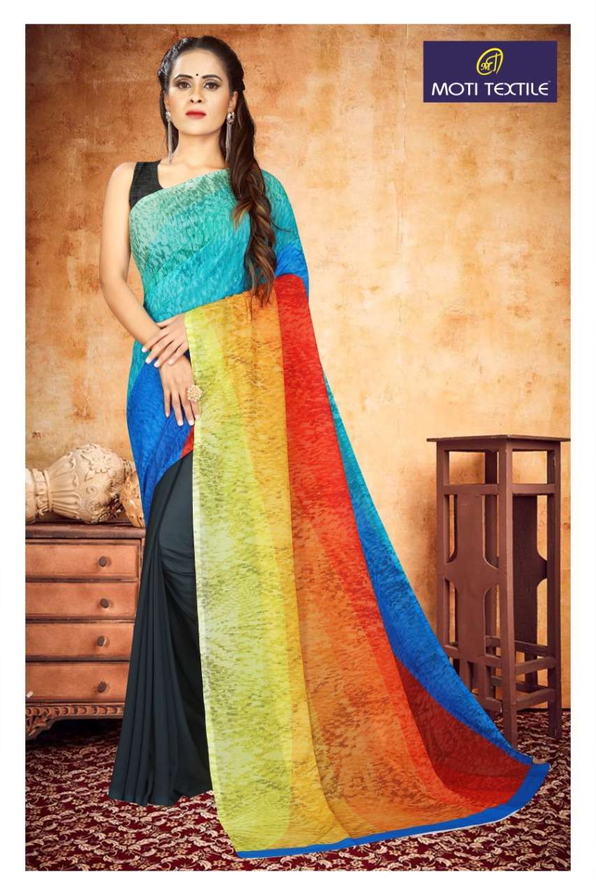 APSARA BY MOTI TEXTILE 1001 TO 1017 SERIES INDIAN TRADITIONAL WEAR COLLECTION BEAUTIFUL STYLISH FANCY COLORFUL PARTY WEAR & OCCASIONAL WEAR HEAVY GEORGETTE SAREES AT WHOLESALE PRICE