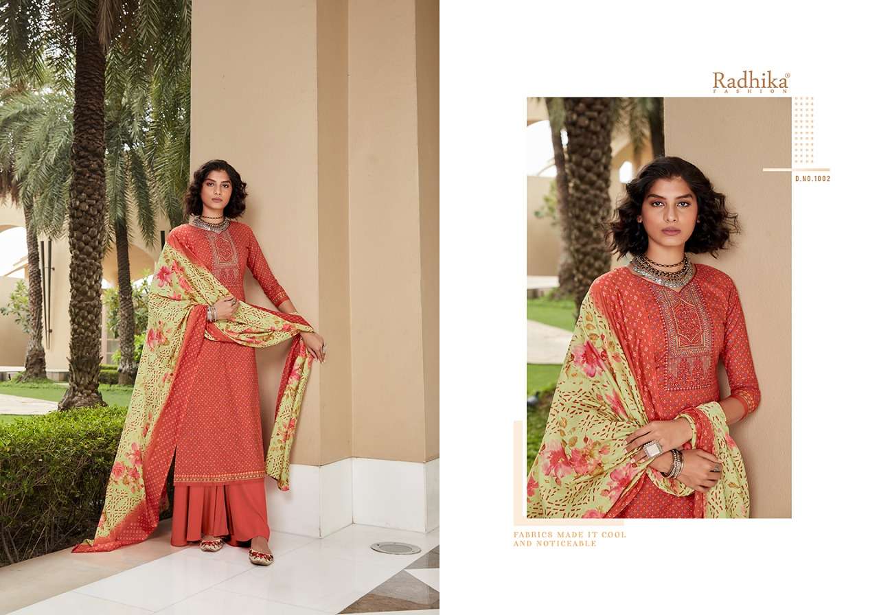 AFROZEH BY AZARA 1001 TO 1008 SERIES BEAUTIFUL SUITS COLORFUL STYLISH FANCY CASUAL WEAR & ETHNIC WEAR PURE CAMBRIC COTTON DIGITAL PRINT WITH EMBROIDERY DRESSES AT WHOLESALE PRICE