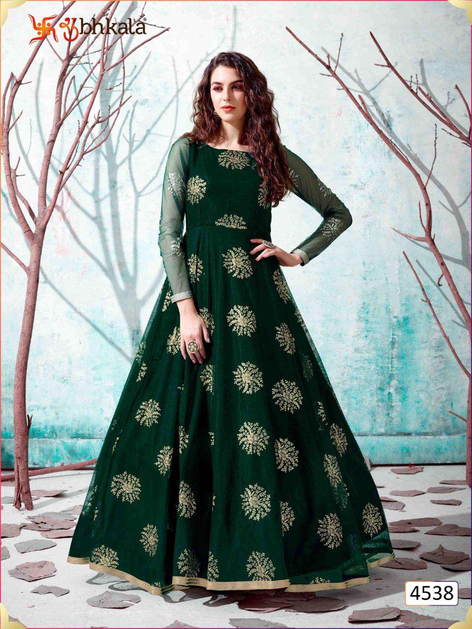 Flory Vol-13 By Shubhkala 4531 To 4538 Series Designer Wedding Collection Beautiful Stylish Fancy Colorful Party Wear & Occasional Wear Net Embroidered Gowns At Wholesale Price