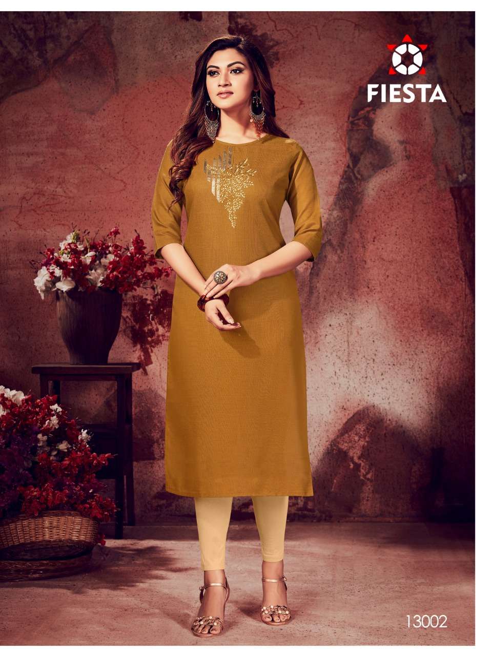 ZUBLEE BY FIESTA 13011 TO 13018 SERIES DESIGNER STYLISH FANCY COLORFUL BEAUTIFUL PARTY WEAR & ETHNIC WEAR COLLECTION SOFT MAGIC SLUB HANDWORK KURTIS AT WHOLESALE PRICE