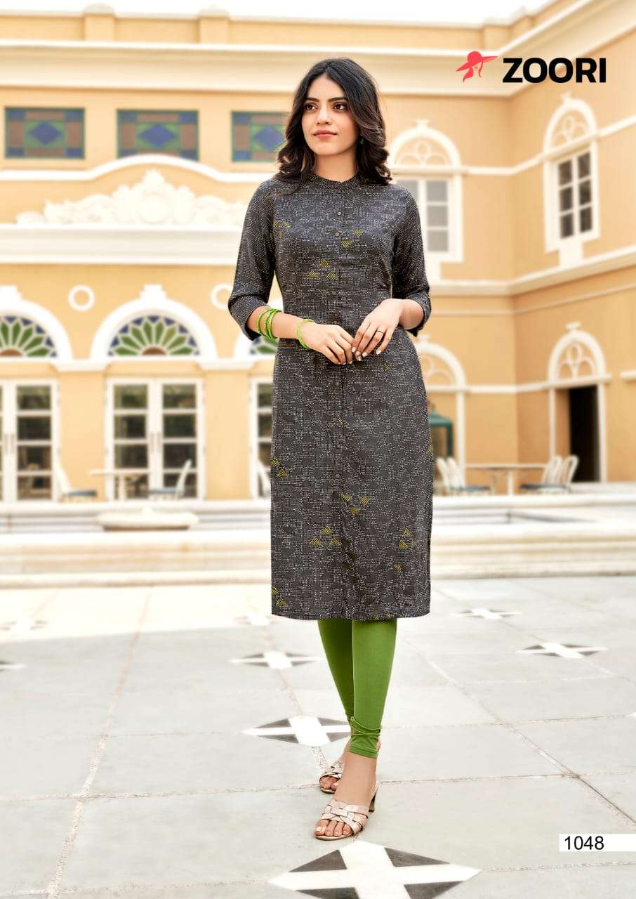 AKSHARA VOL-6 BY ZOORI 1044 TO 1051 SERIES DESIGNER STYLISH FANCY COLORFUL BEAUTIFUL PARTY WEAR & ETHNIC WEAR COLLECTION RAYON PRINT KURTIS AT WHOLESALE PRICE