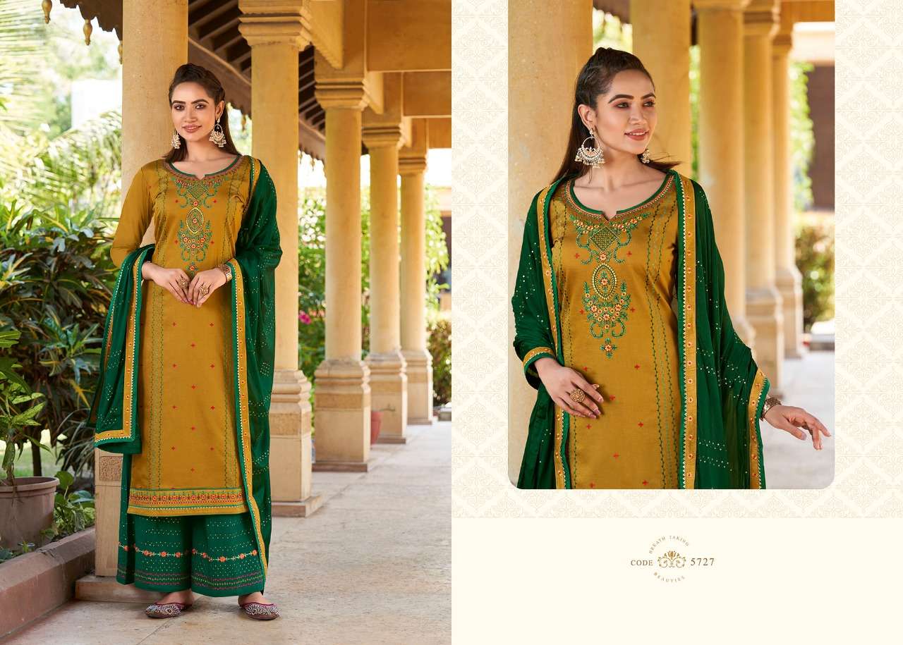 SAFARI PREMIUM BY KESSI FABRICS 5721 TO 5728 SERIES DESIGNER FESTIVE SUITS COLLECTION BEAUTIFUL STYLISH FANCY COLORFUL PARTY WEAR & OCCASIONAL WEAR JAM SILK EMBROIDERED DRESSES AT WHOLESALE PRICE