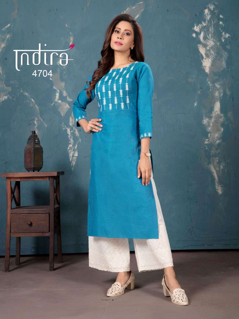 GULBERG 4701 SERIES BY INDIRA 4701 TO 4706 SERIES DESIGNER STYLISH FANCY COLORFUL BEAUTIFUL PARTY WEAR & ETHNIC WEAR COLLECTION HANDLOOM COTTON EMBROIDERY KURTIS WITH BOTTOM AT WHOLESALE PRICE