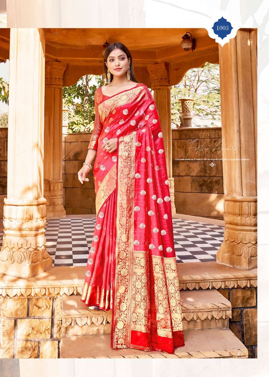 DIVYA BY RAJYOG 1001 TO 1006 SERIES INDIAN TRADITIONAL WEAR COLLECTION BEAUTIFUL STYLISH FANCY COLORFUL PARTY WEAR & OCCASIONAL WEAR SOFT SILK SAREES AT WHOLESALE PRICE