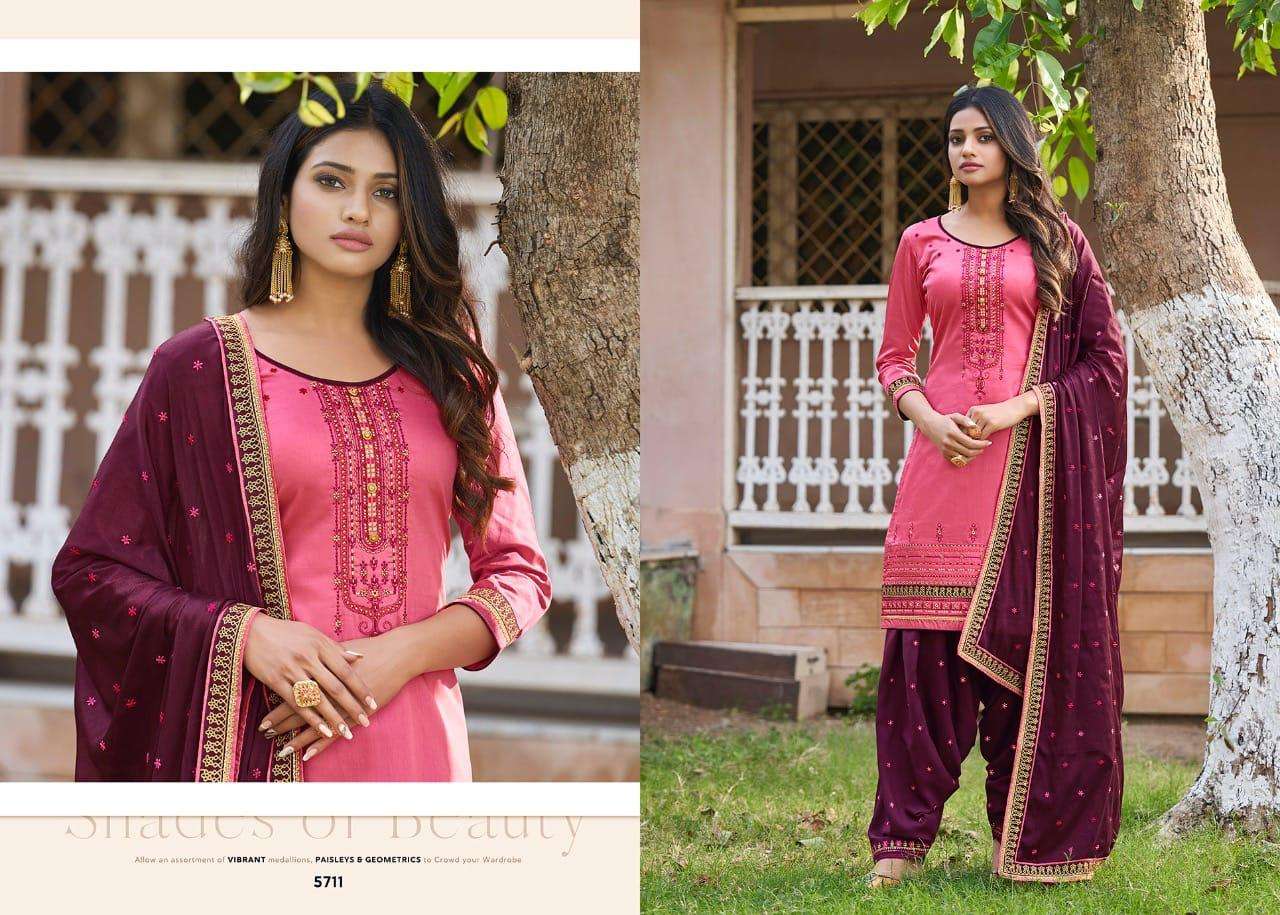 PATIALA HOUSE VOL-83 BY KESSI FABRICS 5711 TO 5718 SERIES BEAUTIFUL SUITS COLORFUL STYLISH FANCY CASUAL WEAR & ETHNIC WEAR JAM SILK WORK DRESSES AT WHOLESALE PRICE