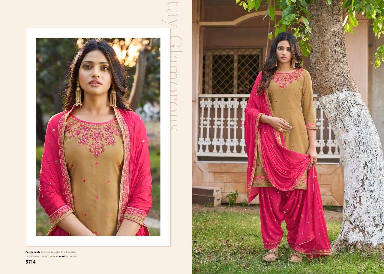 PATIALA HOUSE VOL-83 BY KESSI FABRICS 5711 TO 5718 SERIES BEAUTIFUL SUITS COLORFUL STYLISH FANCY CASUAL WEAR & ETHNIC WEAR JAM SILK WORK DRESSES AT WHOLESALE PRICE