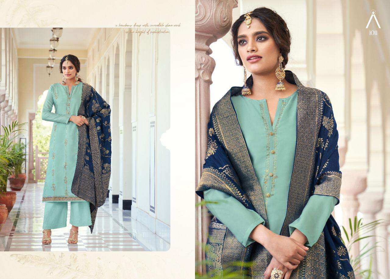 SUHALI BY ANIKA 1011 TO 1018 SERIES BEAUTIFUL SUITS COLORFUL STYLISH FANCY CASUAL WEAR & ETHNIC WEAR HEAVY MODAL SATIN SILK EMBROIDERED DRESSES AT WHOLESALE PRICE