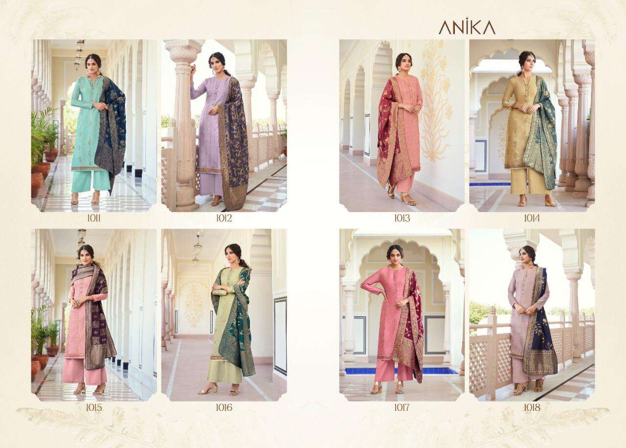 SUHALI BY ANIKA 1011 TO 1018 SERIES BEAUTIFUL SUITS COLORFUL STYLISH FANCY CASUAL WEAR & ETHNIC WEAR HEAVY MODAL SATIN SILK EMBROIDERED DRESSES AT WHOLESALE PRICE