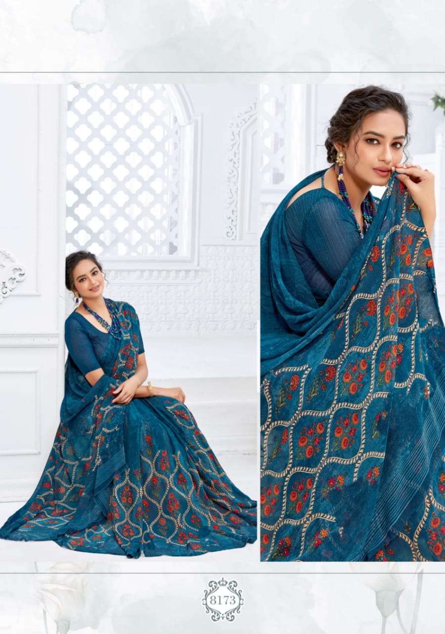 MILANO VOL-7 BY ISHIKA FASHION 8171 TO 8181 SERIES INDIAN TRADITIONAL WEAR COLLECTION BEAUTIFUL STYLISH FANCY COLORFUL PARTY WEAR & OCCASIONAL WEAR GEORGETTE SAREES AT WHOLESALE PRICE