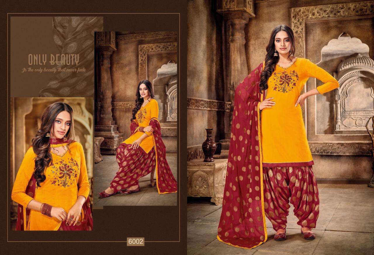 AFLATUNE VOL-15 BY KAPIL TRENDZ 6001 TO 6012 SERIES BEAUTIFUL SUITS COLORFUL STYLISH FANCY CASUAL WEAR & ETHNIC WEAR SOFT SILK WITH WORK DRESSES AT WHOLESALE PRICE