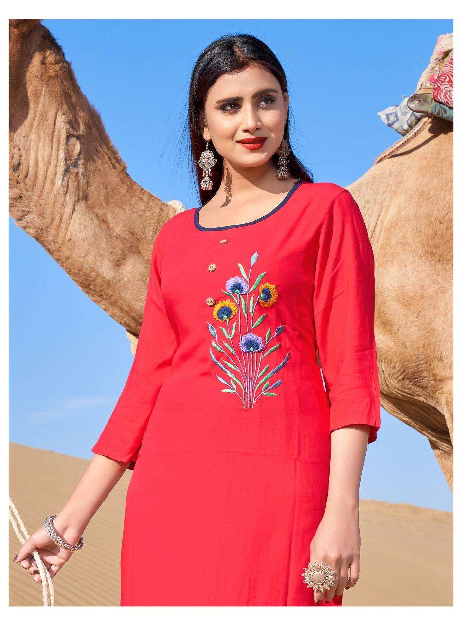 PARI VOL-7 BY VENIKA CREATIONS 7001 TO 7006 SERIES DESIGNER STYLISH FANCY COLORFUL BEAUTIFUL PARTY WEAR & ETHNIC WEAR COLLECTION PREMIUM RAYON KURTIS WITH BOTTOM AT WHOLESALE PRICE