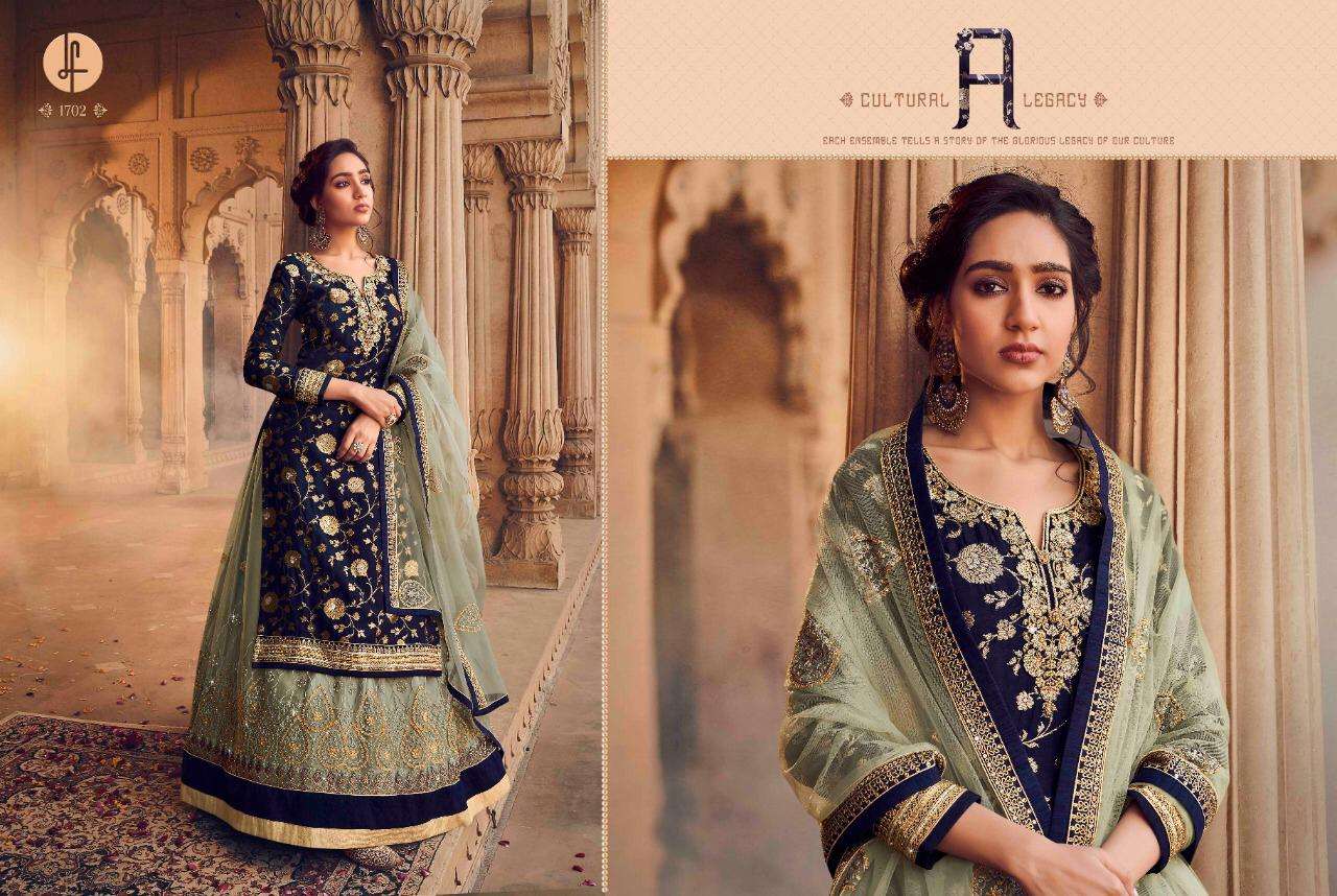 AARKHI VOL-3 BY LEO FASHION 1701 TO 1705 SERIES BEAUTIFUL SUITS COLORFUL STYLISH FANCY CASUAL WEAR & ETHNIC WEAR PURE DOLA JACQUARD WITH DIAMOND WORK DRESSES AT WHOLESALE PRICE