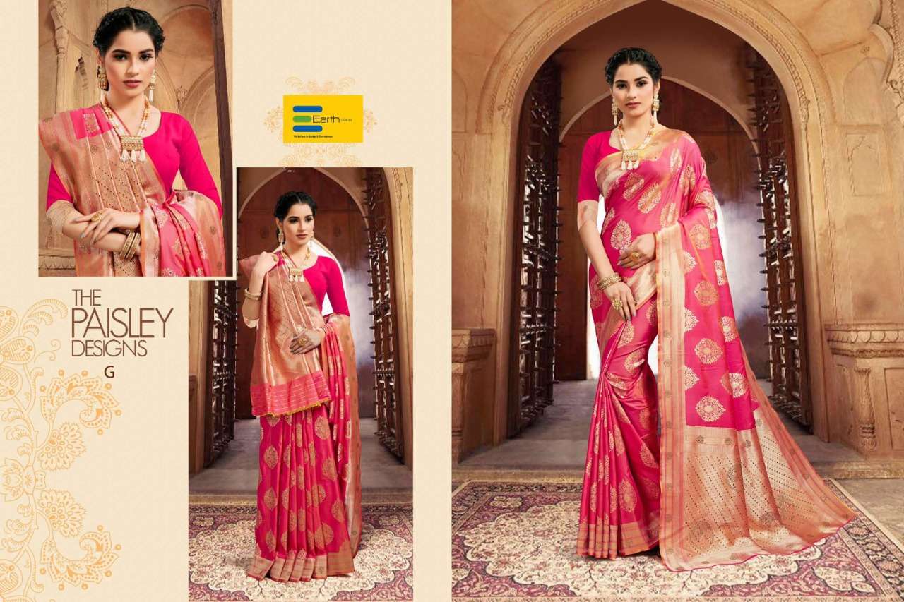 KAVERI BY EARTH A TO G SERIES INDIAN TRADITIONAL WEAR COLLECTION BEAUTIFUL STYLISH FANCY COLORFUL PARTY WEAR & OCCASIONAL WEAR SOFT SILK SAREES AT WHOLESALE PRICE