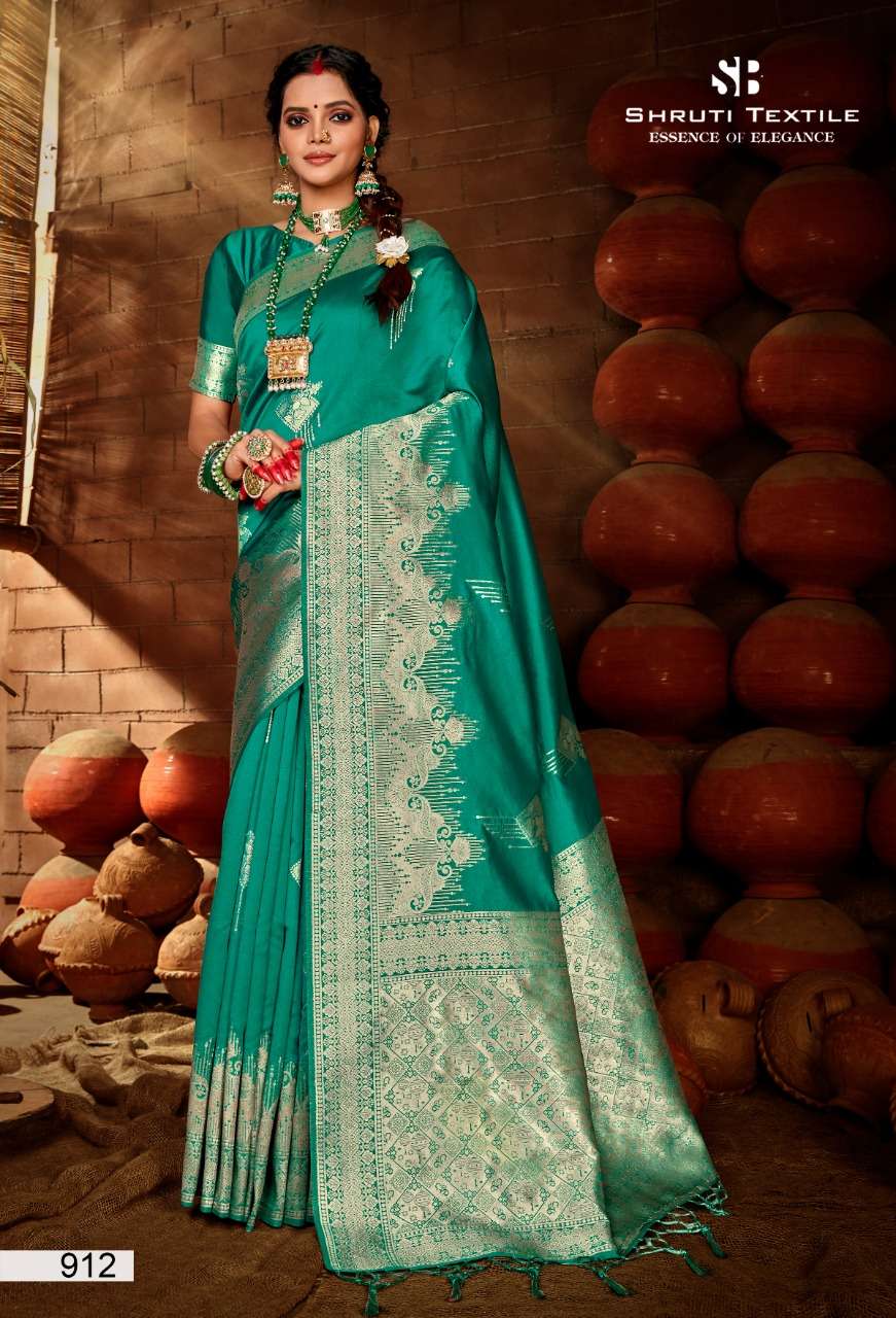 SHRUTI 900 SERIES BY SHRUTI 901 TO 914 SERIES INDIAN TRADITIONAL WEAR COLLECTION BEAUTIFUL STYLISH FANCY COLORFUL PARTY WEAR & OCCASIONAL WEAR SOFT SILK SAREES AT WHOLESALE PRICE