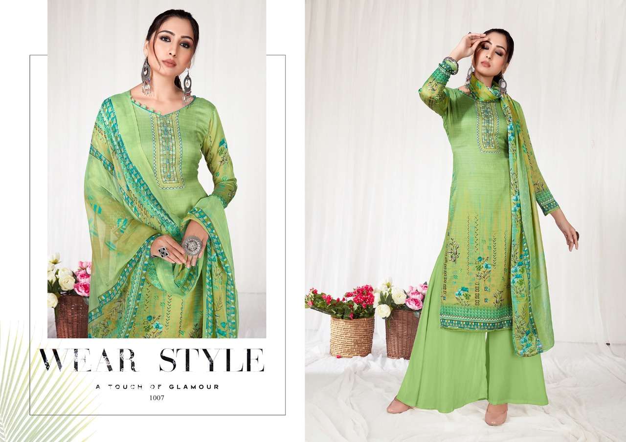 ZAARA BY KESARIYA 1001 TO 1008 SERIES BEAUTIFUL SUITS COLORFUL STYLISH FANCY CASUAL WEAR & ETHNIC WEAR HEAVY COTTON PRINT WITH DIAMOND WORK DRESSES AT WHOLESALE PRICE