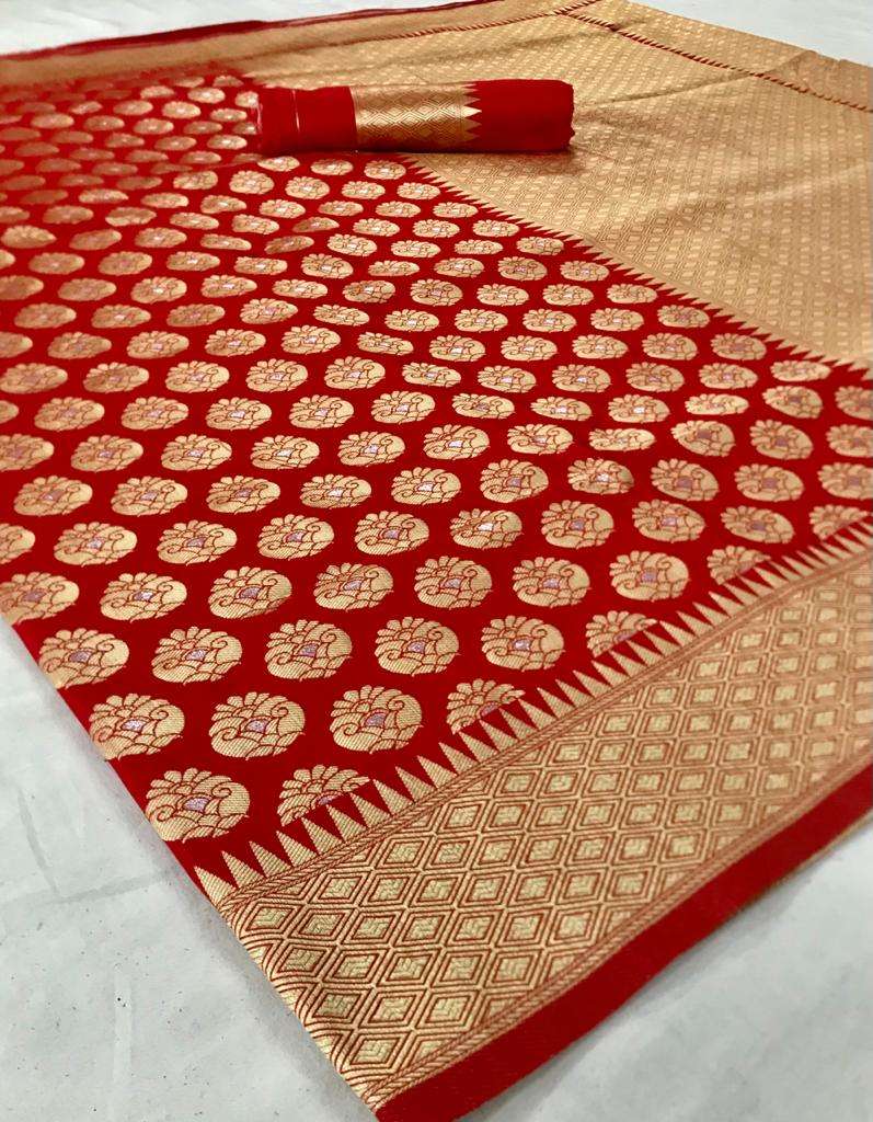 ANUSHKA SILK HIT DESIGN 01 BY RAJ YOG INDIAN TRADITIONAL WEAR COLLECTION BEAUTIFUL STYLISH FANCY COLORFUL PARTY WEAR & OCCASIONAL WEAR SOFT SILK WEAVING SAREES AT WHOLESALE PRICE