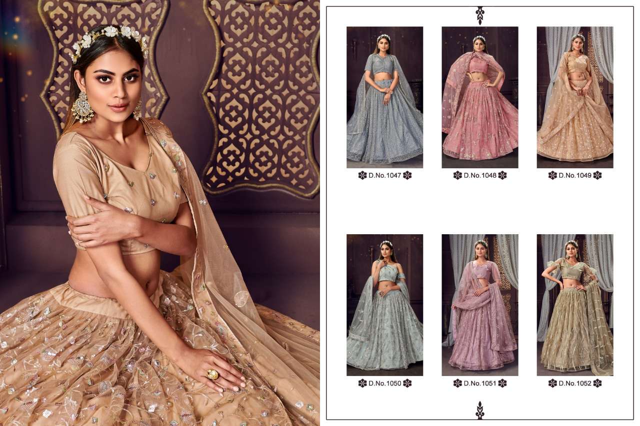 DIVA VOL-2 BY SHEE STAR 1047 TO 1052 SERIES BEAUTIFUL COLORFUL FANCY WEDDING COLLECTION OCCASIONAL WEAR & PARTY WEAR SOFT NET LEHENGAS AT WHOLESALE PRICE