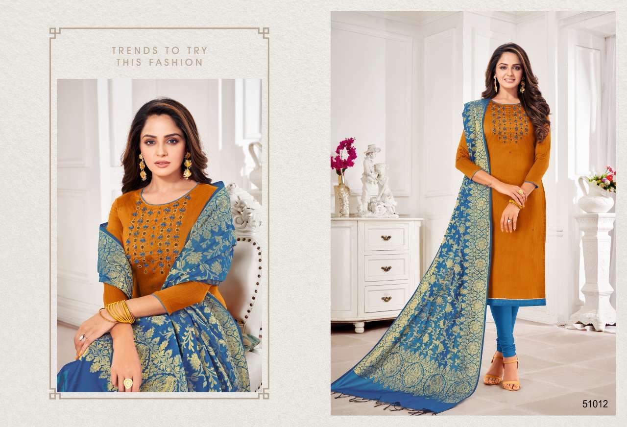 LIFE LINE VOL-2 BY KAPIL TEX 51001 TO 51012 SERIES BEAUTIFUL PATIYALA SUITS STYLISH FANCY COLORFUL PARTY WEAR & OCCASIONAL WEAR LONG SLUB WITH HANDWORK PRINTED DRESSES AT WHOLESALE PRICE