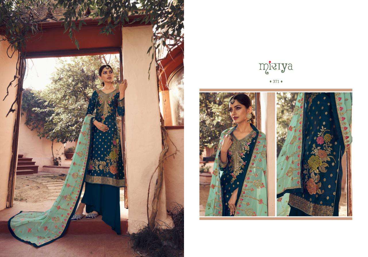 ROOSHI BY AARAV TRENDZ 369 TO 340 SERIES BEAUTIFUL SUITS COLORFUL STYLISH FANCY CASUAL WEAR & ETHNIC WEAR SOFT MEENAKARI JACQUARD WITH DIAMOND WORK DRESSES AT WHOLESALE PRICE
