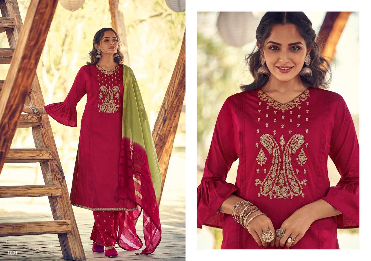 FENNY BY SWEETY FASHION 1001 TO 1008 SERIES BEAUTIFUL SUITS STYLISH FANCY COLORFUL CASUAL WEAR & ETHNIC WEAR JAM SATIN EMBROIDERY DRESSES AT WHOLESALE PRICE