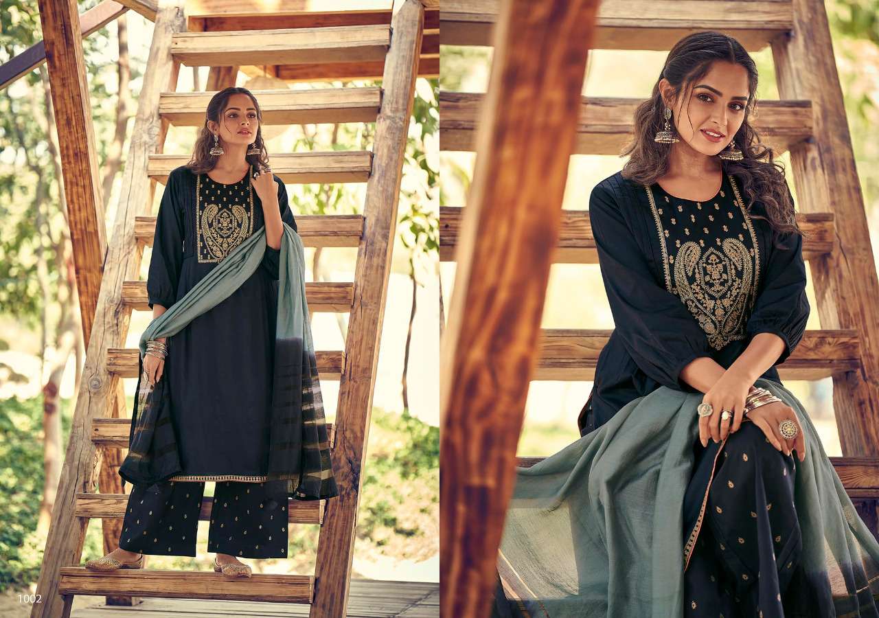 FENNY BY SWEETY FASHION 1001 TO 1008 SERIES BEAUTIFUL SUITS STYLISH FANCY COLORFUL CASUAL WEAR & ETHNIC WEAR JAM SATIN EMBROIDERY DRESSES AT WHOLESALE PRICE