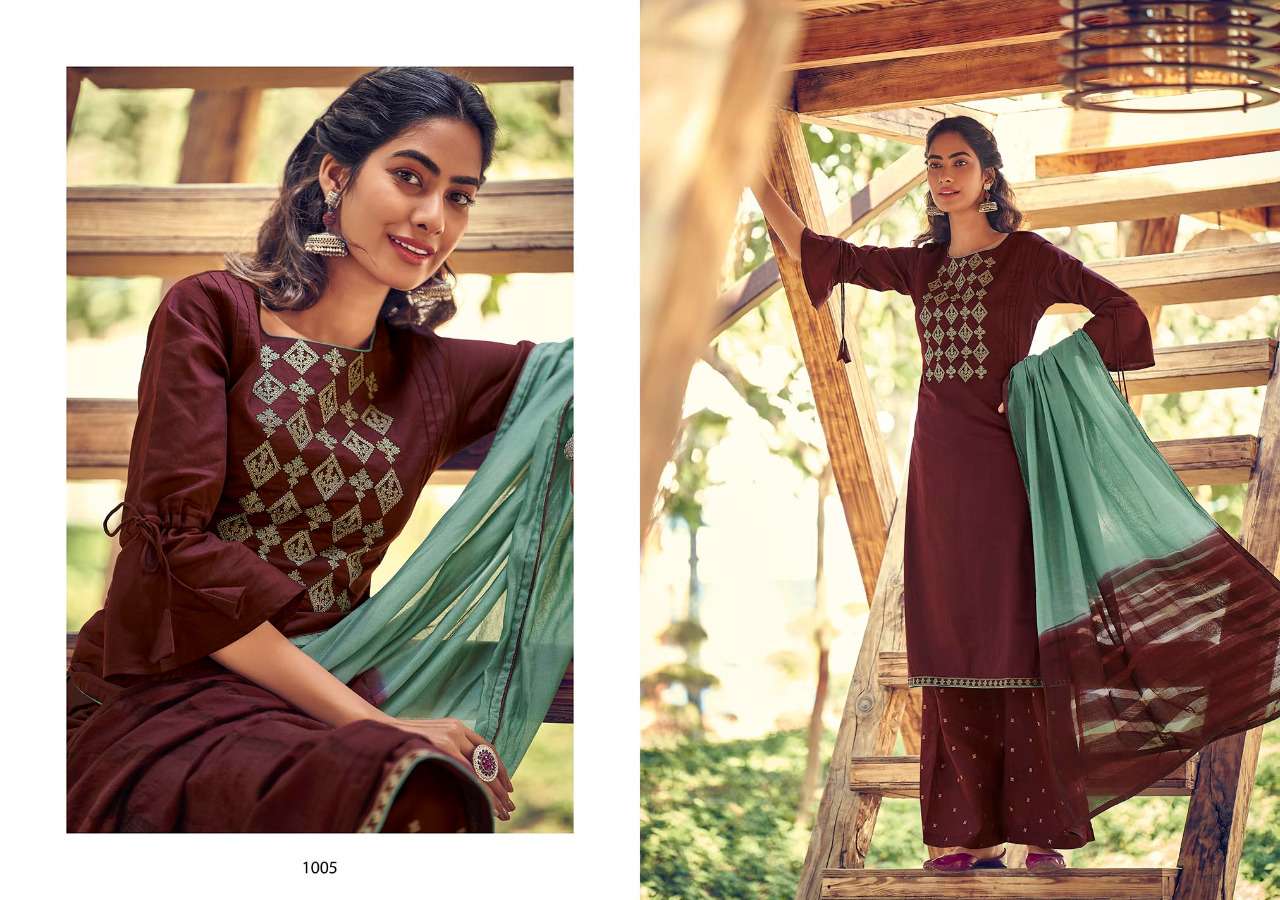 FENNY BY SWEETY FASHION 1001 TO 1008 SERIES BEAUTIFUL SUITS STYLISH FANCY COLORFUL CASUAL WEAR & ETHNIC WEAR JAM SATIN EMBROIDERY DRESSES AT WHOLESALE PRICE