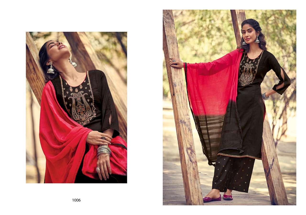 FENNY BY SWEETY FASHION 1001 TO 1008 SERIES BEAUTIFUL SUITS STYLISH FANCY COLORFUL CASUAL WEAR & ETHNIC WEAR JAM SATIN EMBROIDERY DRESSES AT WHOLESALE PRICE