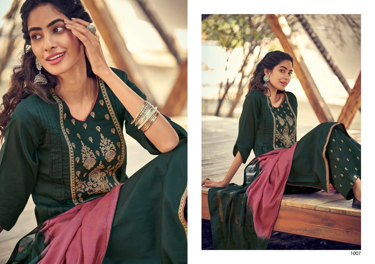 FENNY BY SWEETY FASHION 1001 TO 1008 SERIES BEAUTIFUL SUITS STYLISH FANCY COLORFUL CASUAL WEAR & ETHNIC WEAR JAM SATIN EMBROIDERY DRESSES AT WHOLESALE PRICE