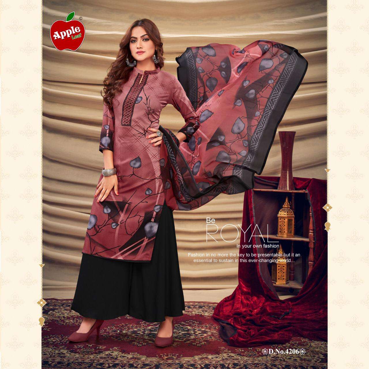 MEHWISH VOL-42 BY APPLE 4201 TO 4212 SERIES BEAUTIFUL SUITS COLORFUL STYLISH FANCY CASUAL WEAR & ETHNIC WEAR LEON DRESSES AT WHOLESALE PRICE
