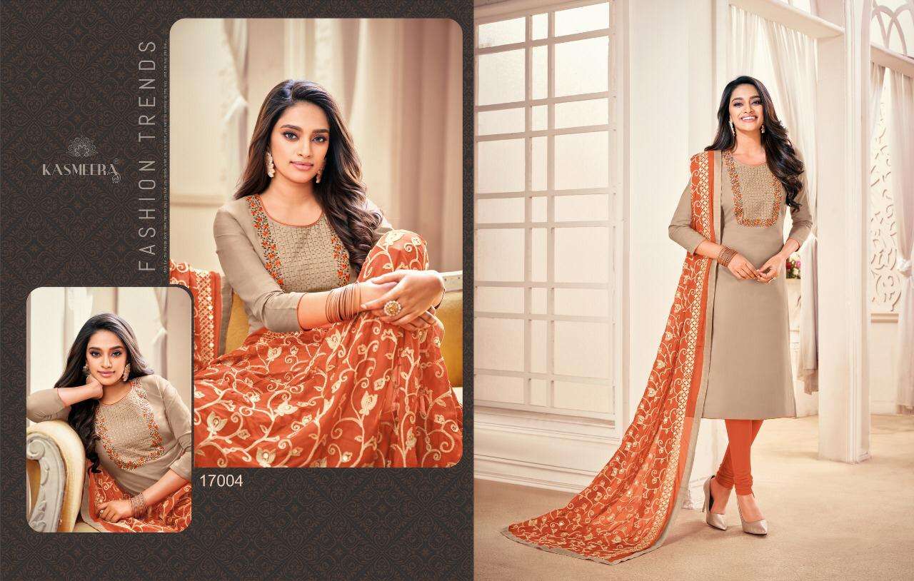 KAAMINI COTTON VOL-12 BY KASMEERA 17001 TO 17012 SERIES BEAUTIFUL SUITS COLORFUL STYLISH FANCY CASUAL WEAR & ETHNIC WEAR COTTON FLEX WITH WORK DRESSES AT WHOLESALE PRICE