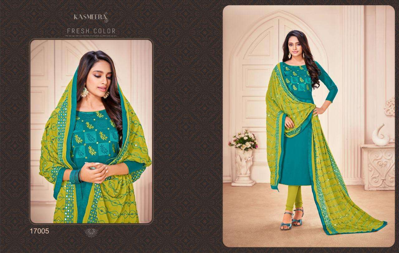 KAAMINI COTTON VOL-12 BY KASMEERA 17001 TO 17012 SERIES BEAUTIFUL SUITS COLORFUL STYLISH FANCY CASUAL WEAR & ETHNIC WEAR COTTON FLEX WITH WORK DRESSES AT WHOLESALE PRICE