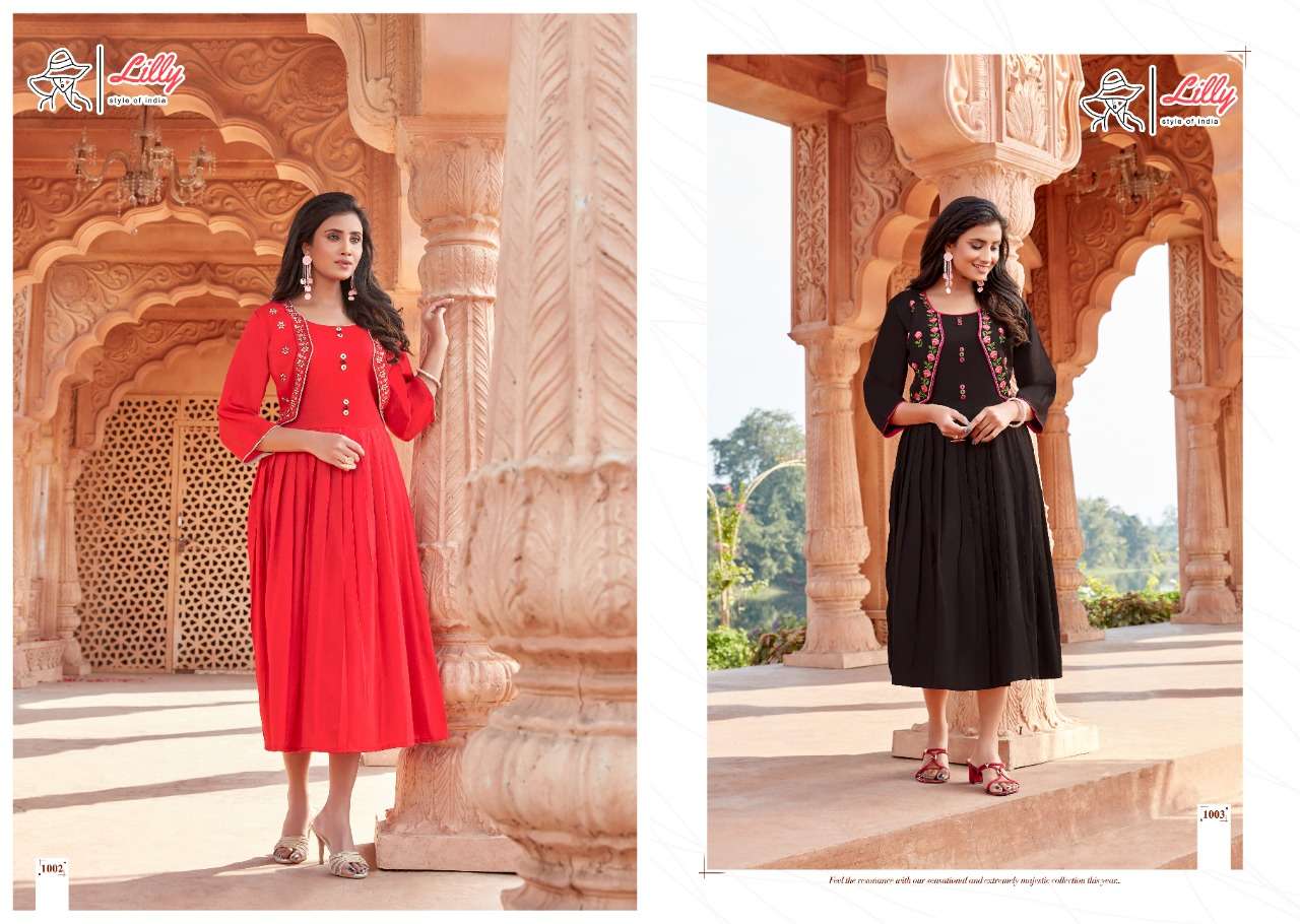 GHOOMER BY LILLY 1001 TO 1009 SERIES DESIGNER STYLISH FANCY COLORFUL BEAUTIFUL PARTY WEAR & ETHNIC WEAR COLLECTION COTTON SLUB KURTIS WITH JACKETS AT WHOLESALE PRICE
