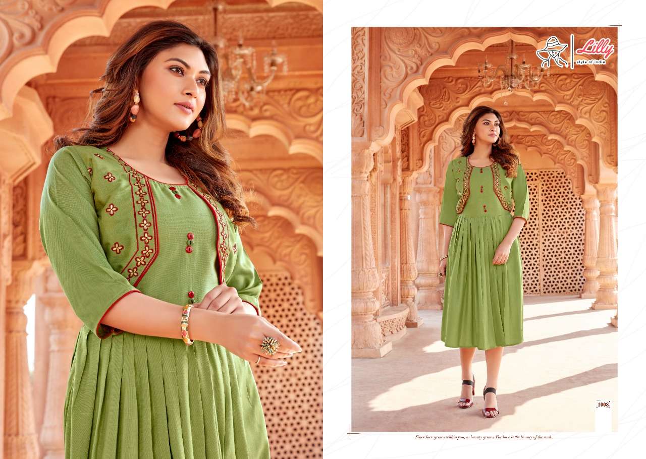 GHOOMER BY LILLY 1001 TO 1009 SERIES DESIGNER STYLISH FANCY COLORFUL BEAUTIFUL PARTY WEAR & ETHNIC WEAR COLLECTION COTTON SLUB KURTIS WITH JACKETS AT WHOLESALE PRICE