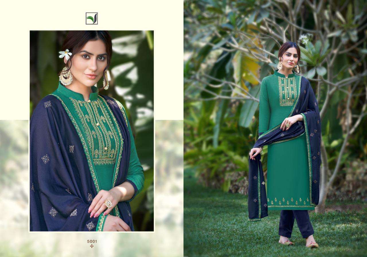 SOBIA BY VIANA 5001 TO 5008 SERIES BEAUTIFUL SUITS COLORFUL STYLISH FANCY CASUAL WEAR & ETHNIC WEAR ANGOORI SILK EMBROIDERED DRESSES AT WHOLESALE PRICE