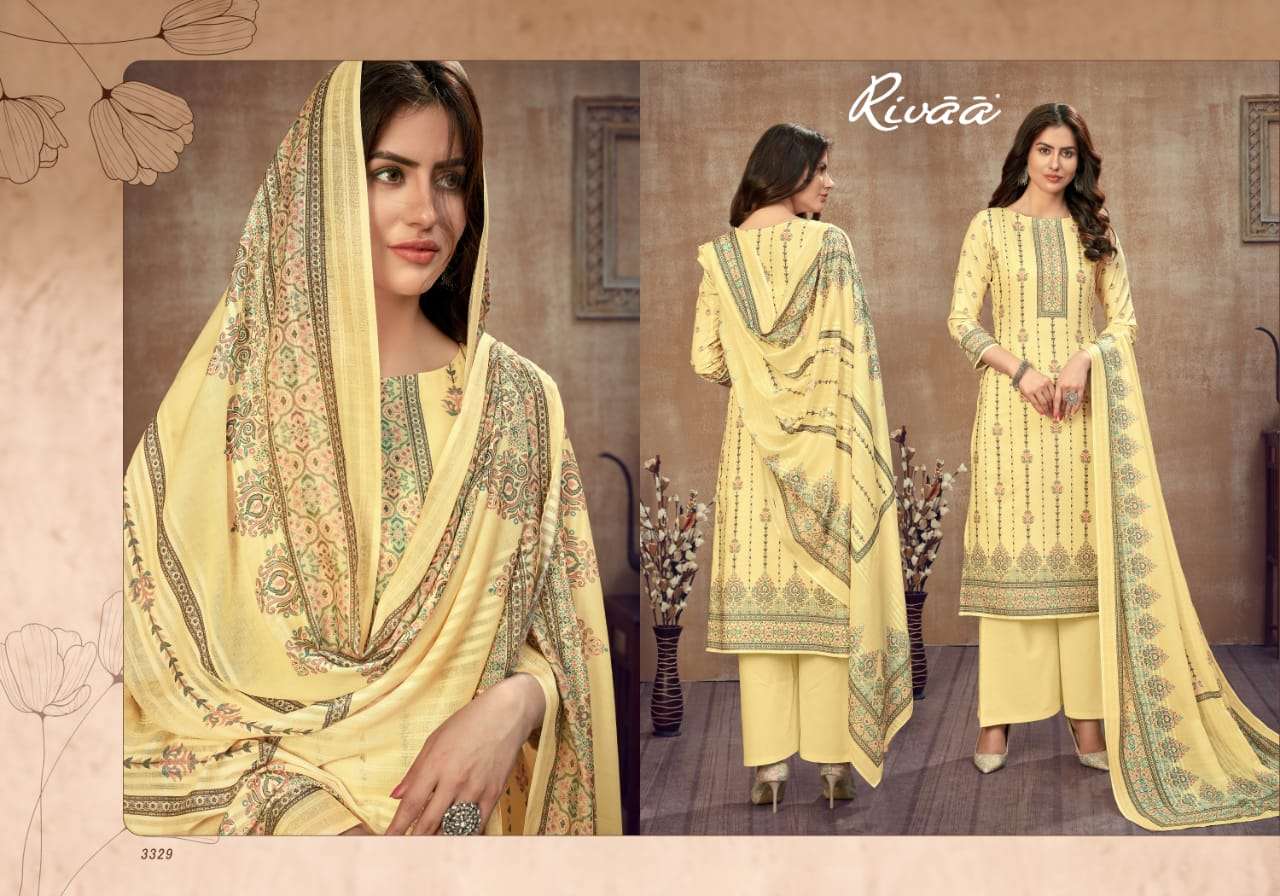 SHUMAILA VOL-2 BY RIVAA 3327 TO 3333 SERIES BEAUTIFUL SUITS COLORFUL STYLISH FANCY CASUAL WEAR & ETHNIC WEAR COTTON DIGITAL PRINT DRESSES AT WHOLESALE PRICE