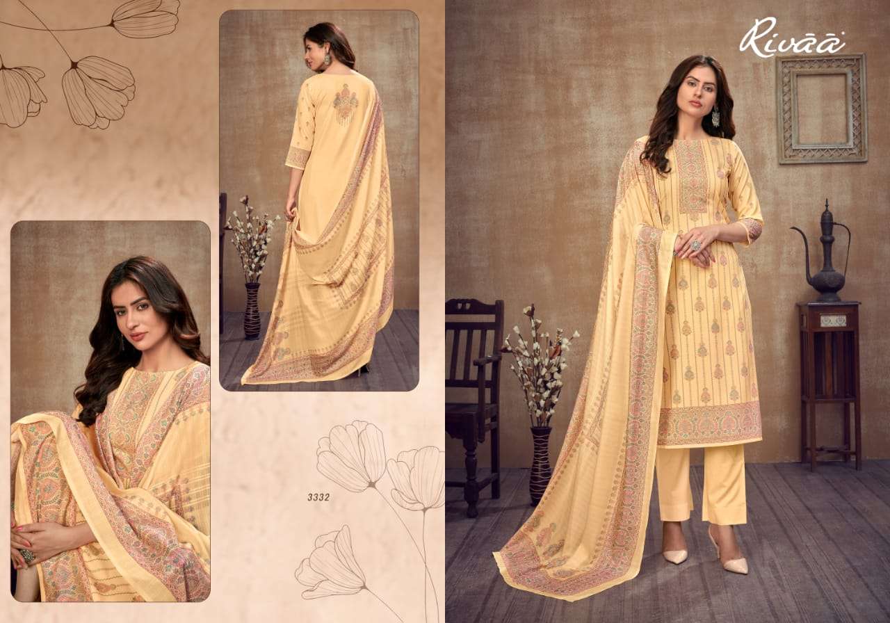 SHUMAILA VOL-2 BY RIVAA 3327 TO 3333 SERIES BEAUTIFUL SUITS COLORFUL STYLISH FANCY CASUAL WEAR & ETHNIC WEAR COTTON DIGITAL PRINT DRESSES AT WHOLESALE PRICE