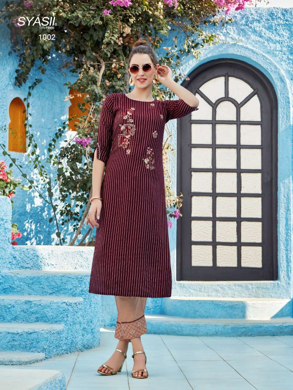 FASHION GLAMOUR BY SYASII 1001 TO 1006 SERIES DESIGNER STYLISH FANCY COLORFUL BEAUTIFUL PARTY WEAR & ETHNIC WEAR COLLECTION VISCOSE RAYON EMBROIDERY KURTIS AT WHOLESALE PRICE