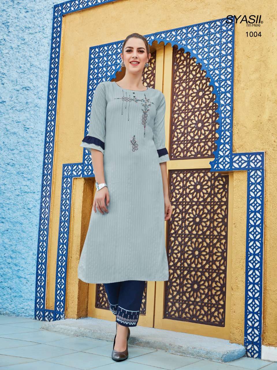 FASHION GLAMOUR BY SYASII 1001 TO 1006 SERIES DESIGNER STYLISH FANCY COLORFUL BEAUTIFUL PARTY WEAR & ETHNIC WEAR COLLECTION VISCOSE RAYON EMBROIDERY KURTIS AT WHOLESALE PRICE