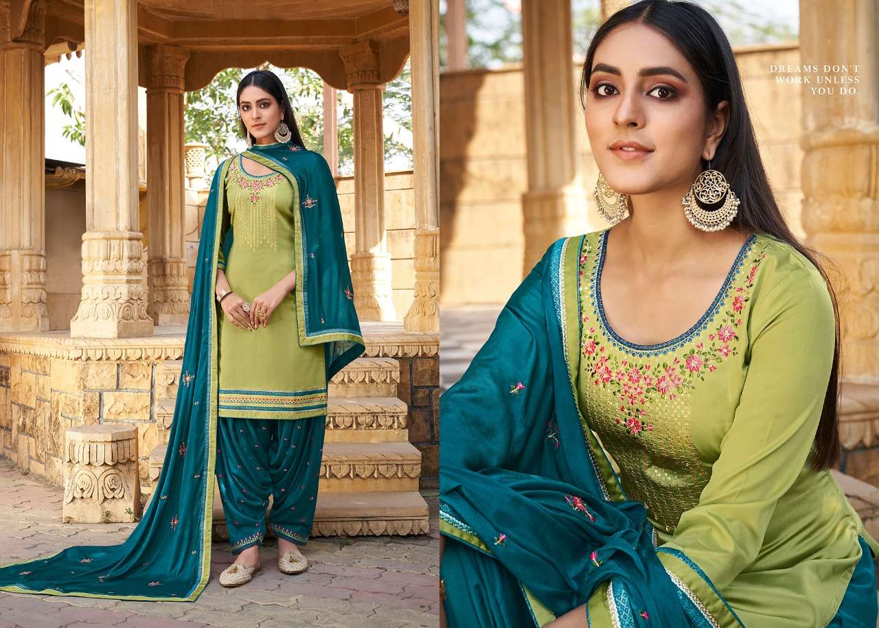 SITARA BY PATIALA HOUSE BY KESSI FABRICS 5831 TO 5838 SERIES BEAUTIFUL STYLISH SUITS FANCY COLORFUL CASUAL WEAR & ETHNIC WEAR & READY TO WEAR JAM SILK WITH WORK DRESSES AT WHOLESALE PRICE